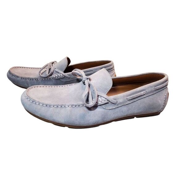 Mens Aquatalia Weatherproof Brian Gray Suede  Driving Loafers Shoes Size 8.5 - Picture 4 of 10